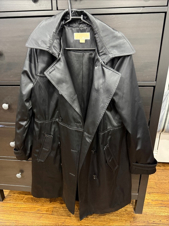 MICHAEL Michael Kors Jackets & Blazers - MICHAEL Michael Kors Black Leather Trench Coat